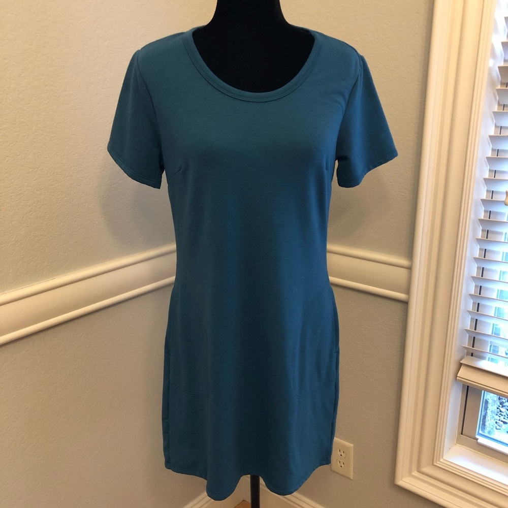 Aqua blue dress with pockets